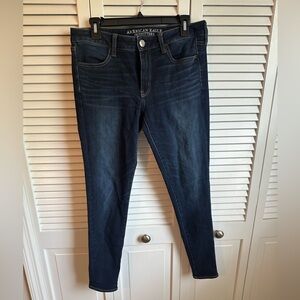 American Eagle 360 Super Stretch Jeggings Size 10 Dark Wash